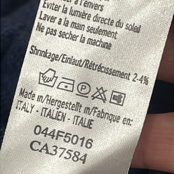 Sand Merino Wool Vneck Blue Sweater in Size CL - Picture 12 of 12